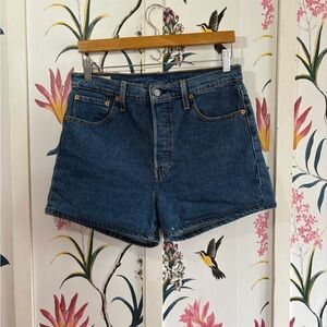 Levi's Dark Blue Jean Shorts for Women
